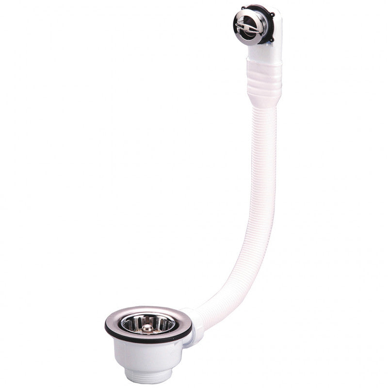 Jimten Válvula cesta fregadero con rebosadero redondo flexible 10063 S-434