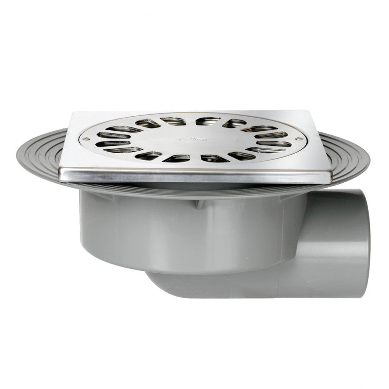 Jimten Caldereta sifónica extensible autolimpiante salida horizontal INOX macho encolar S-248P