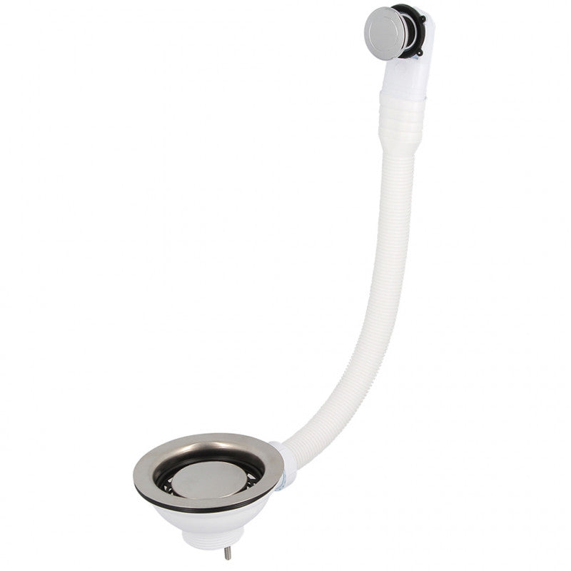 Jimten Válvula cesta fregadero con rebosadero redondo flexible S-441