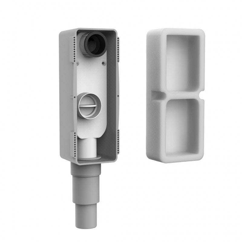 Jimten Sifón empotrado para lavabos de necesidades especiales con altura ajustable y salida 40/50. S-2651