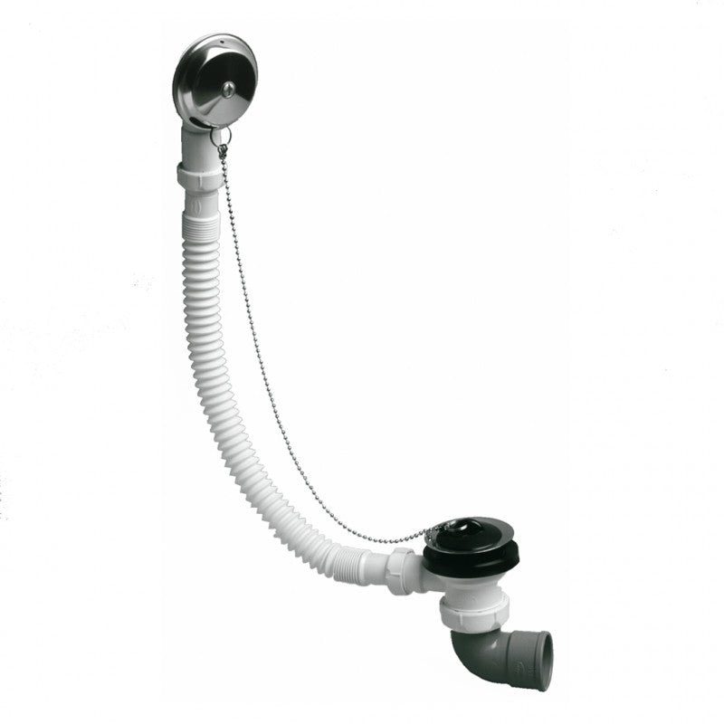 Jimten Desagüe bañera flexible salida horizontal orientable NO SIFÓNICA PVC encolar. S-27