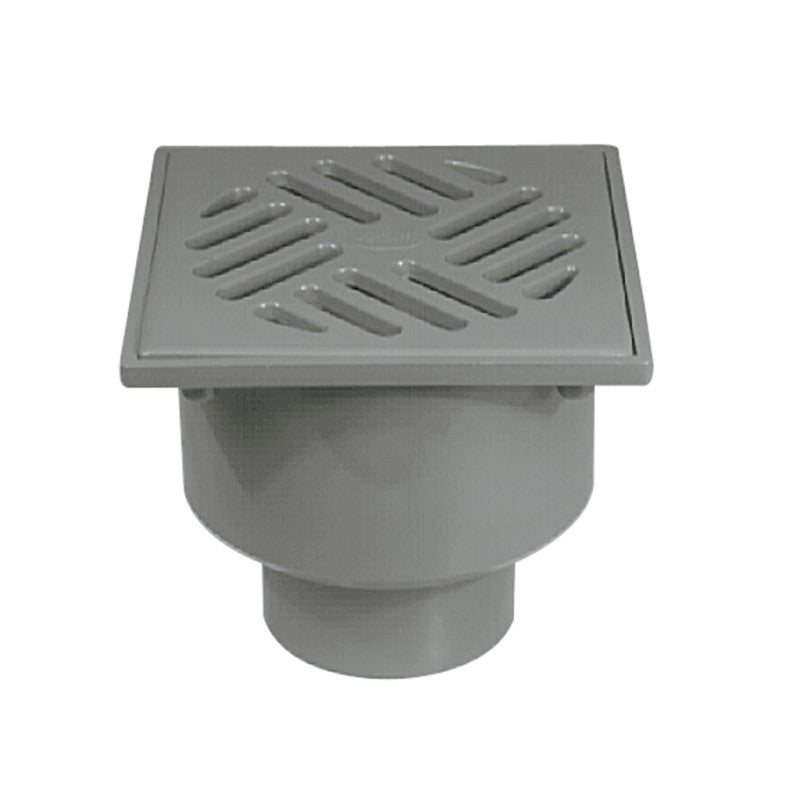Jimten Sumidero sifónico salida vertical hembra encolar. Rejilla PVC 1008 S-192